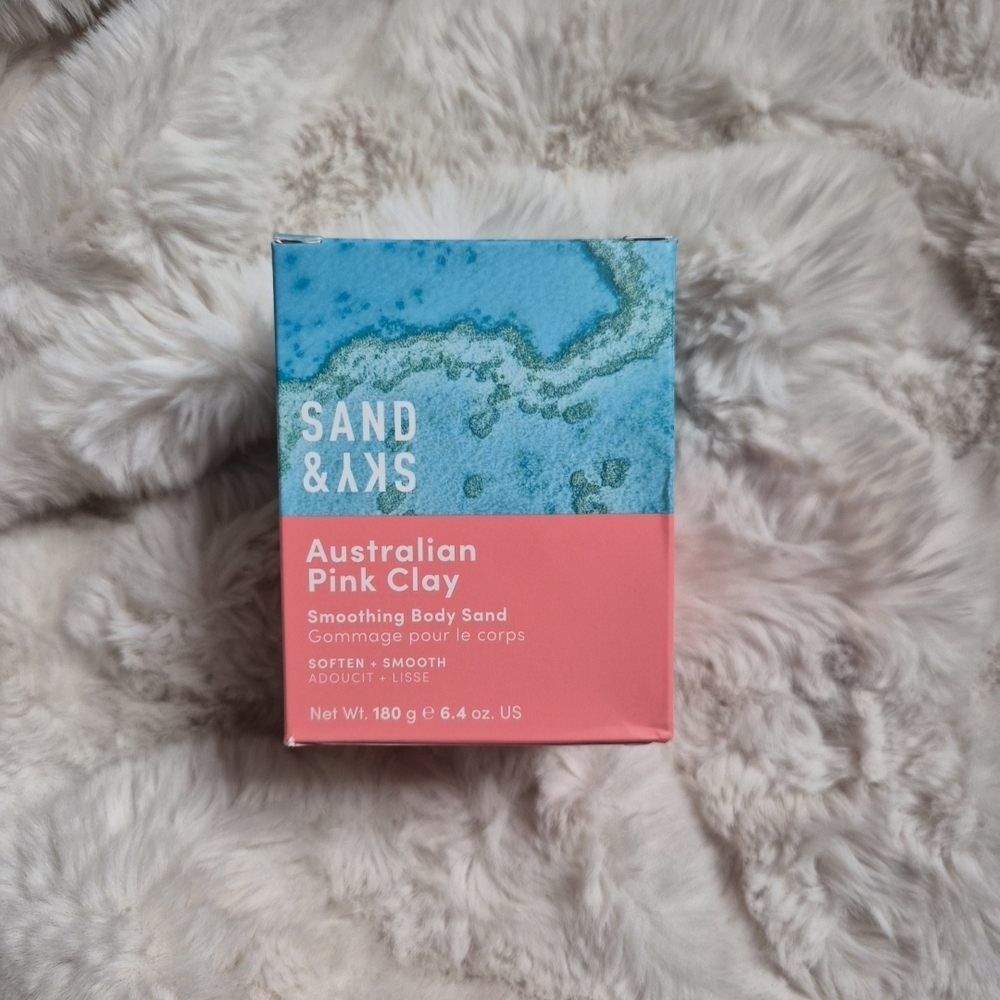 Sand & Sky Australian Pink Clay Smoothing Body Sand Scrub Exfoliating 6.4 Oz New